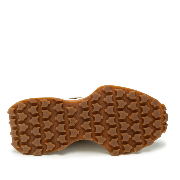 Sneakersy R.Polański 2113 - Beżowy Lico/Brązowy Zamsz