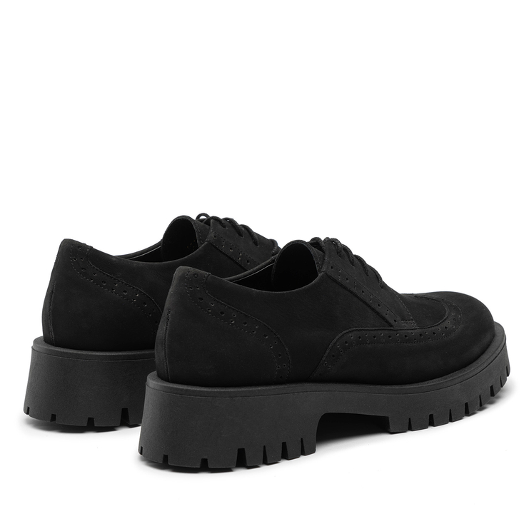 Oxfordy R.Polański 1627 - Czarny Nubuk