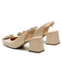 Sandały R.Polański 1630 - Beżowy Lico
