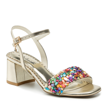 Sandały R.Polański 1123/A - Złoty Lico