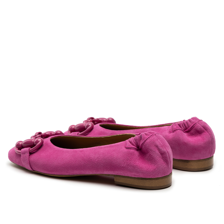 Baleriny R.Polański 1611 - Magnolia Zamsz