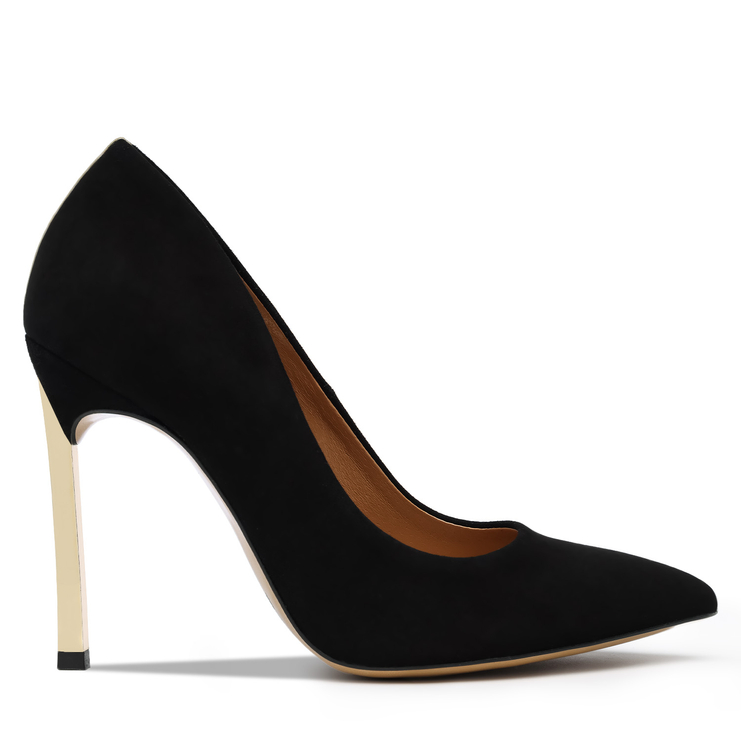 Szpilki 1044 - Czarny Zamsz