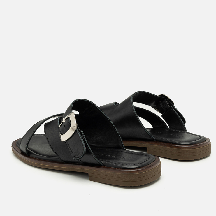 Klapki R.Polański 2139 - Czarny Lico