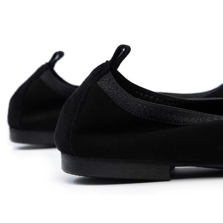 Baleriny 1102 - Czarny Zamsz