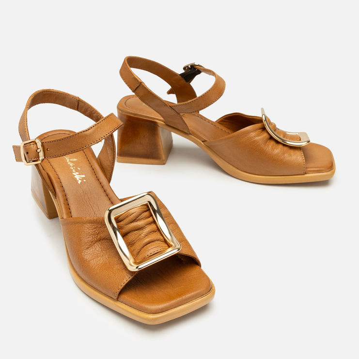 Sandały R.Polański 2125 - Camel Lico