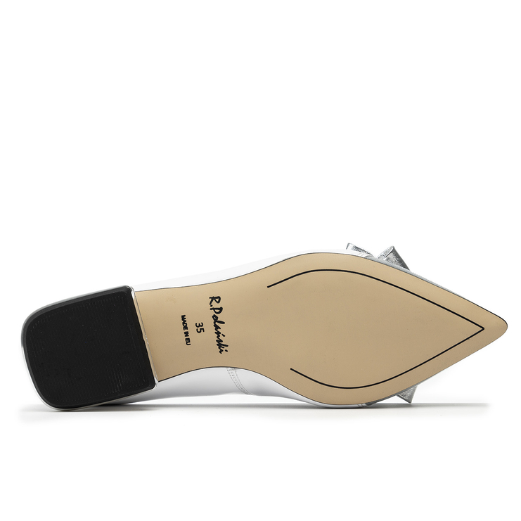 Baleriny R.Polański 1008 - Biały Lico/Srebrny