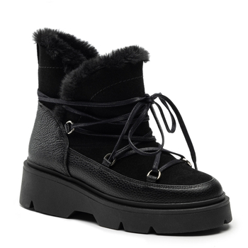 Śniegowce R.Polański 1723 - Czarny Lico/Czarny Zamsz