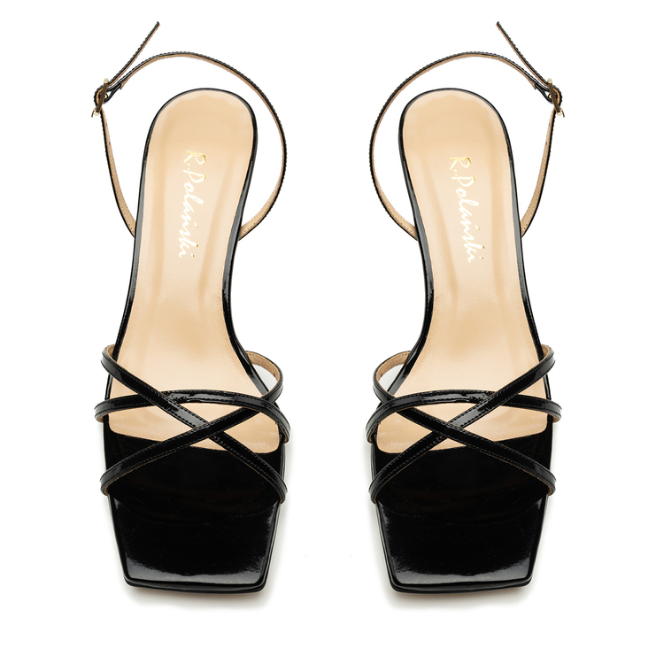 Sandały R.Polański 1991 - Czarny Lakier