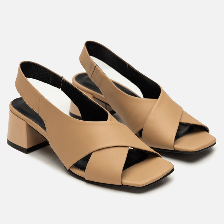 Sandały R.Polański 2180 - Camel Lico