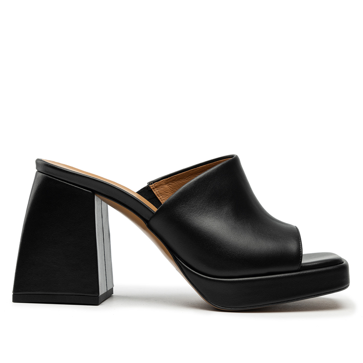 Klapki R.Polański 1648 - Czarny Lico