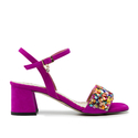 Sandały R.Polański 1123/A - Fuksja Zamsz