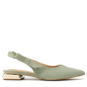 Sandały R.Polański 1017/L - Miętowy Zamsz