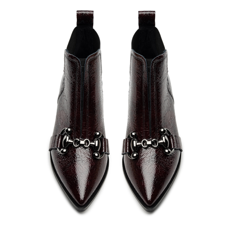 Botki R.Polański 1544 - Bordowy Naplak