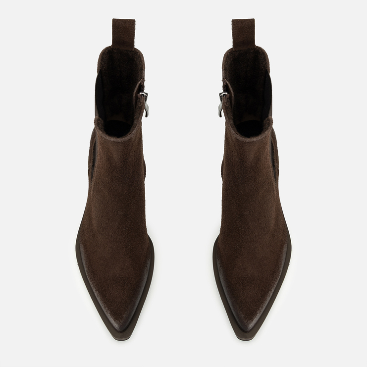 Botki R.Polański 2071/K - Chocolate 119 Zamsz