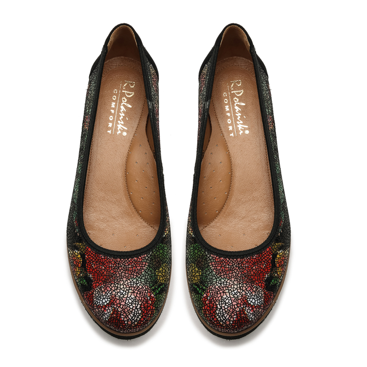 Półbuty R.Polański 1126 - Czarny Kwiat Comfort