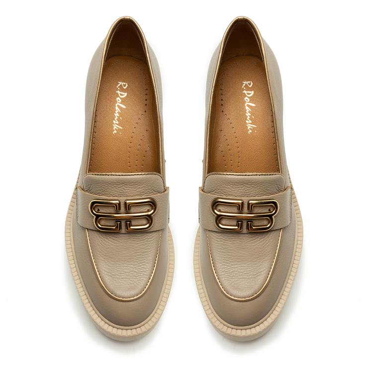 Półbuty R.Polański 1949 – Beżowy Lico - Złoty