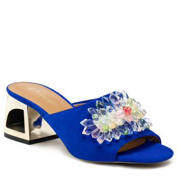 Klapki R.Polański 1021 - Chaber Zamsz