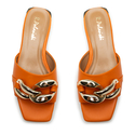 Klapki R.Polański 1271 - Pomarańczowy Lico