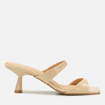 Klapki R.Polański 2187 - Beżowy Lakier