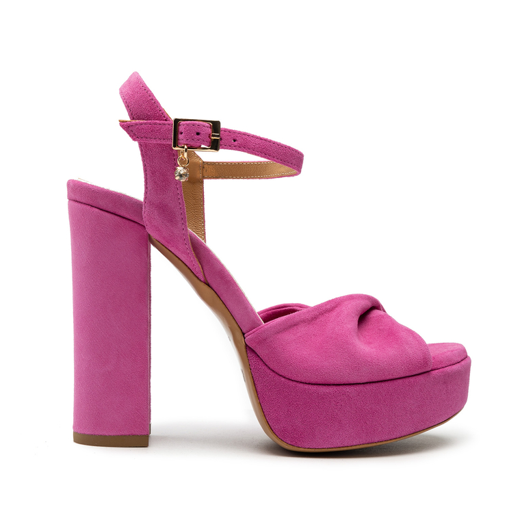 Sandały R.Polański 1668 - Magnolia Zamsz