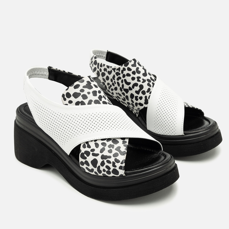 Sandały R.Polański 2117 - Biały Pantera