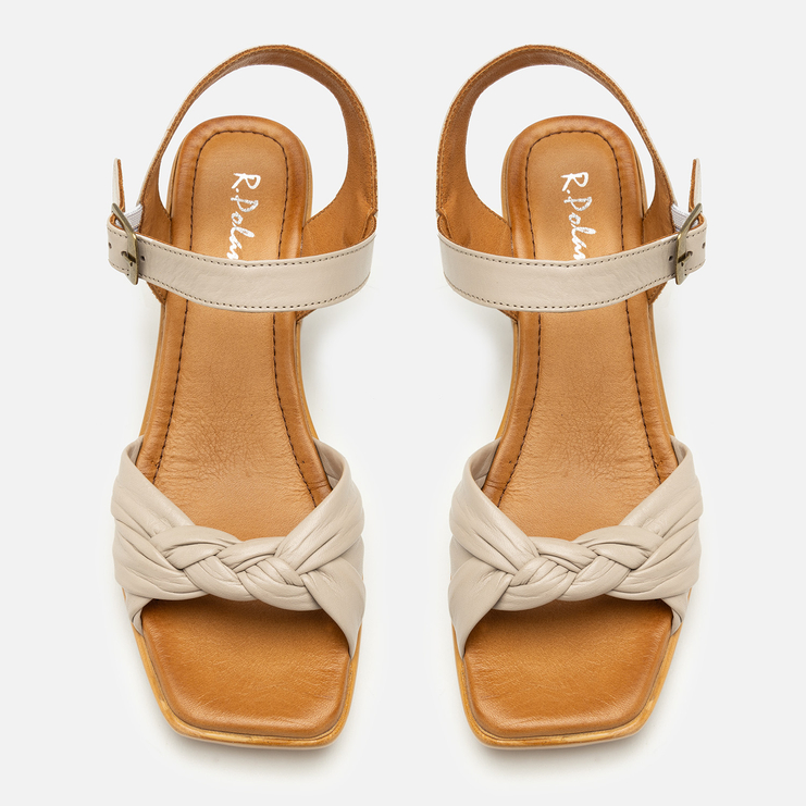 Sandały R.Polański 2121 - Beżowy Lico