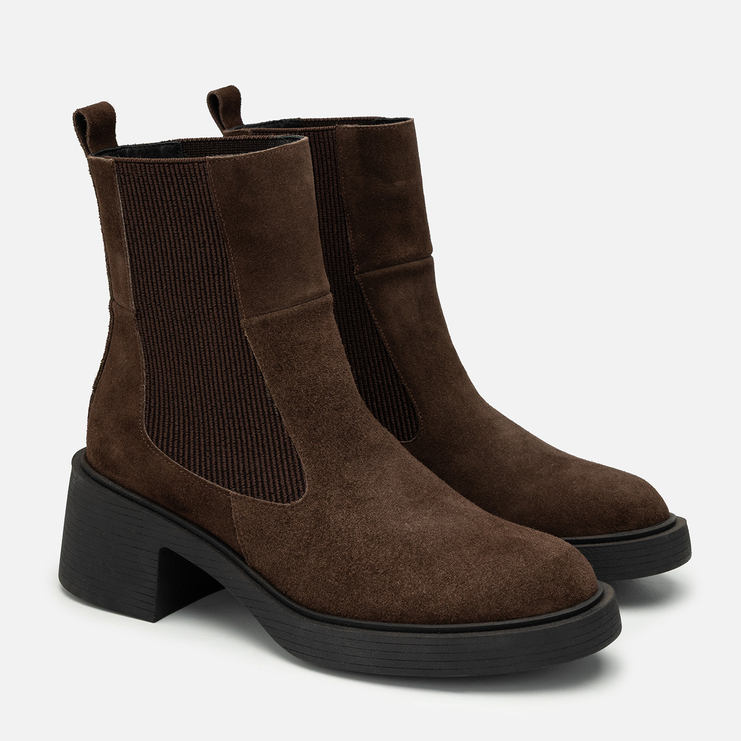 Botki R.Polański 2250 - Brązowy Zamsz