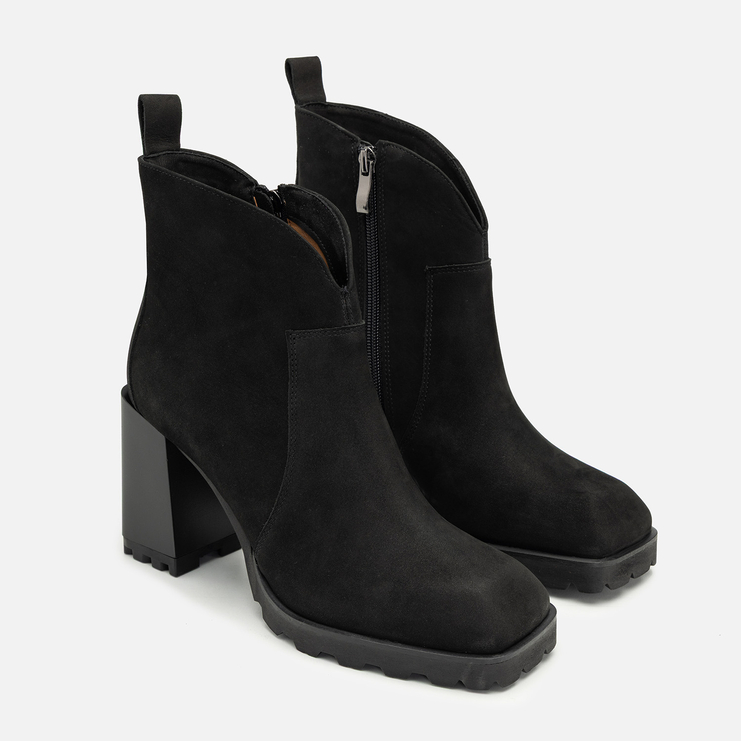 Botki R.Polański 1515 - Czarny Nubuk