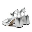 Sandały R.Polański 1506 - Srebrny Lico