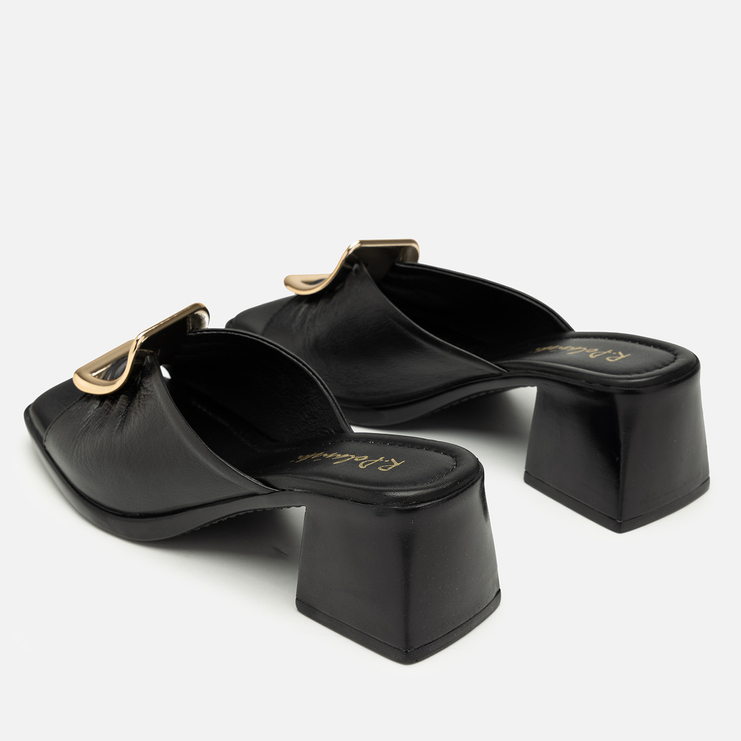 Klapki R.Polański 2126 - Czarny Lico