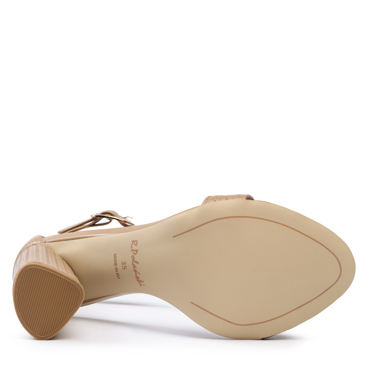 Sandały 876 - Camel Plecionka