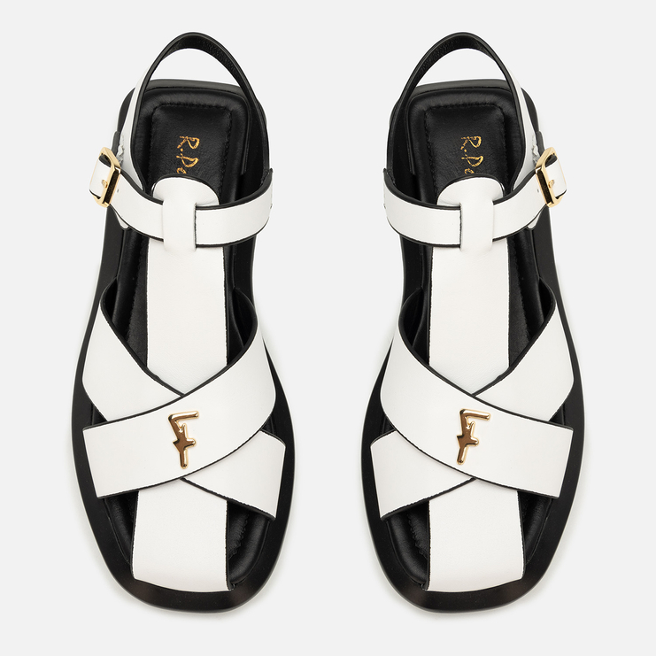 Sandały R.Polański 2163 - Biały Lico