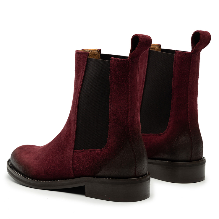 Botki R.Polański 1868 - Bordowy Zamsz