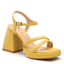 Sandały R.Polański 1458 - Żółty Polina 253 Lico
