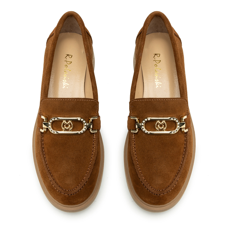 Półbuty R.Polański 2088 - Camel Zamsz