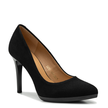 Szpilki R.Polański 847 - Czarny Zamsz