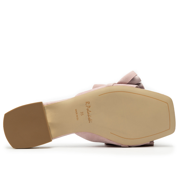 Klapki R.Polański 1282 - Różowy Zamsz