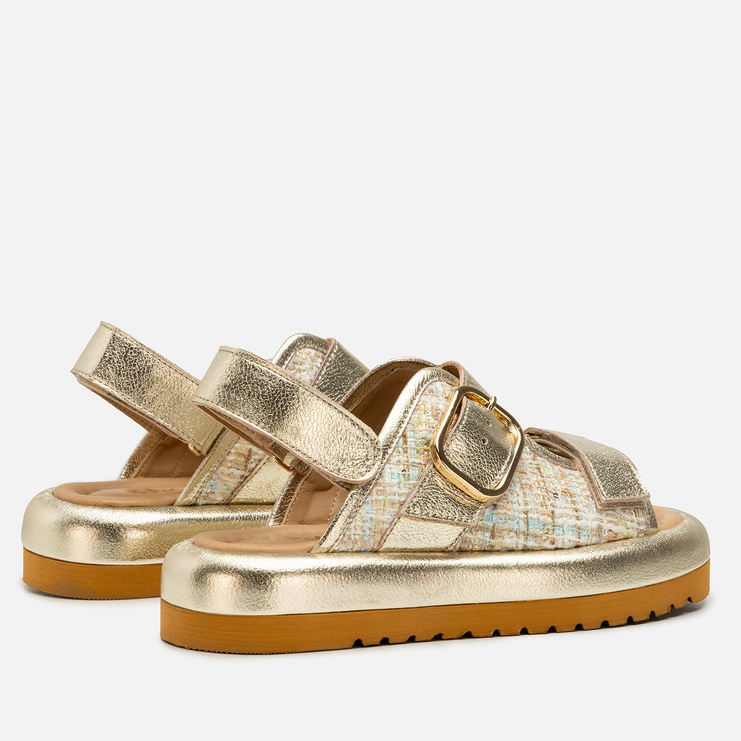 Sandały R.Polański 2158 - Złoty/Multicolor