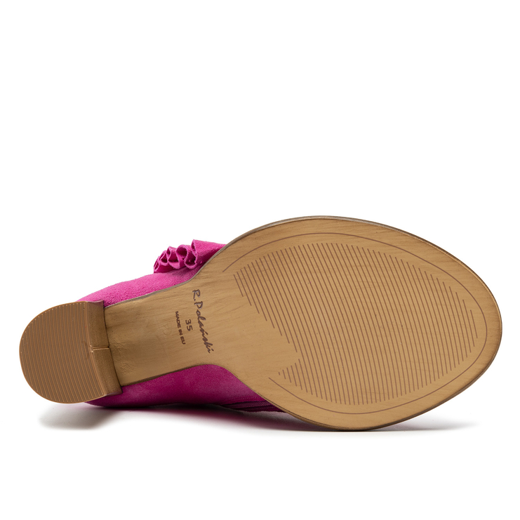 Botki R.Polański 1413 - Magnolia Zamsz