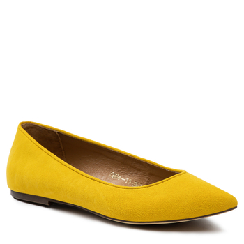 Baleriny 727 - Żółty Zamsz