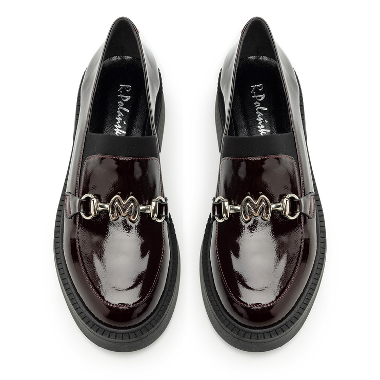 Półbuty R.Polański 2087 - Bordowy Naplak