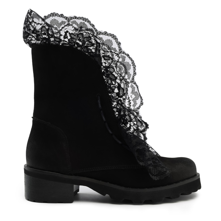 Botki 890/K - Czarny Nubuk