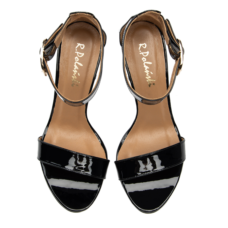 Sandały 876 - Czarny Lakier