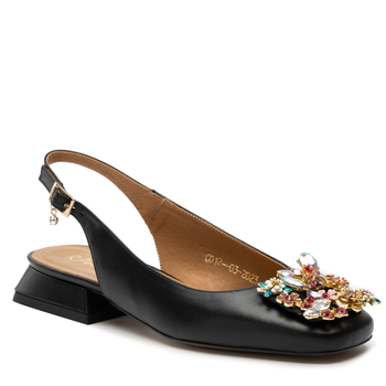 Sandały R.Polański 1595 - Czarny Polina 550 Lico