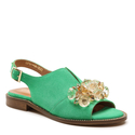 Sandały R.Polański 1500 - Zielony Zamsz