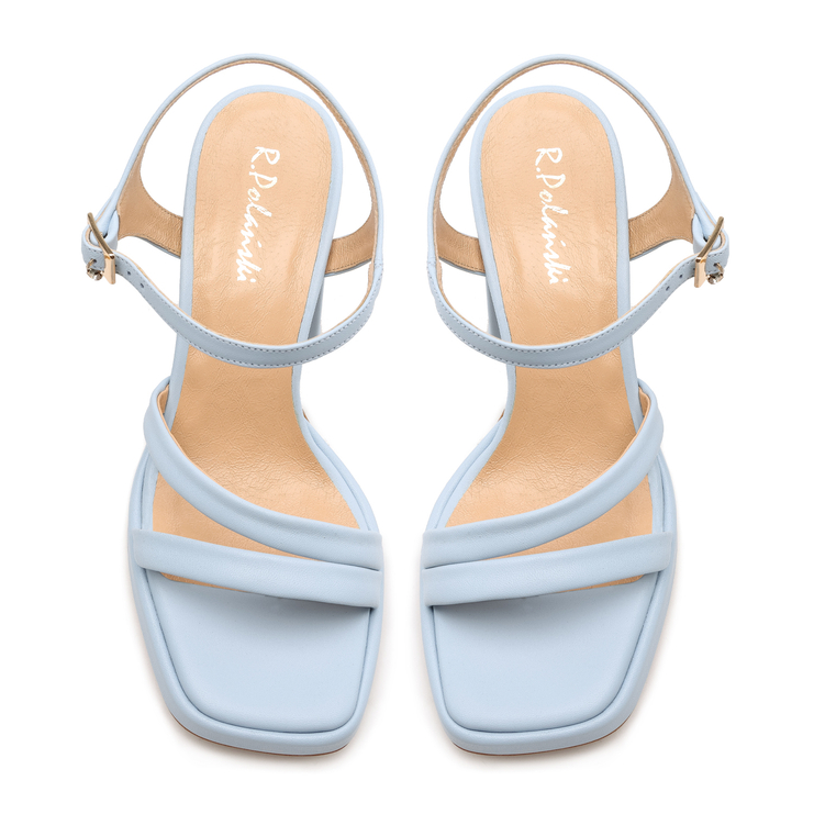 Sandały R.Polański 1458 - Błękitny Polina 584 Lico