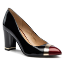 Czółenka 1111 - Czarny Lakier/Czerwony