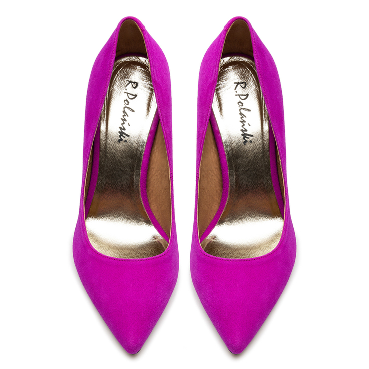 Czółenka R.Polański A001 - Fuksja Zamsz