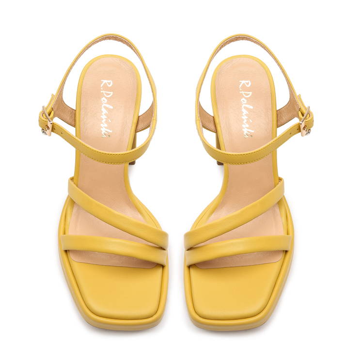 Sandały R.Polański 1458 - Żółty Polina 253 Lico