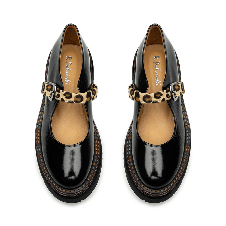 Półbuty R.Polański 2007 - Czarny Lakier/Pantera